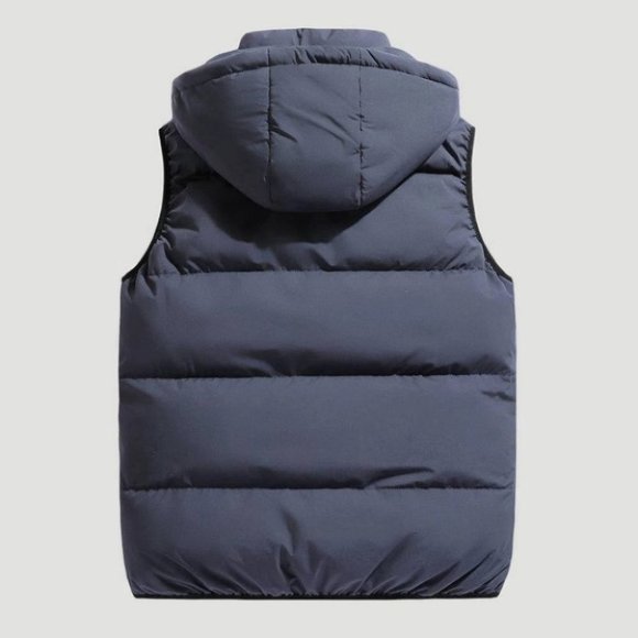 Navy Blue Mens Puffer Vest - Picture 2 of 4
